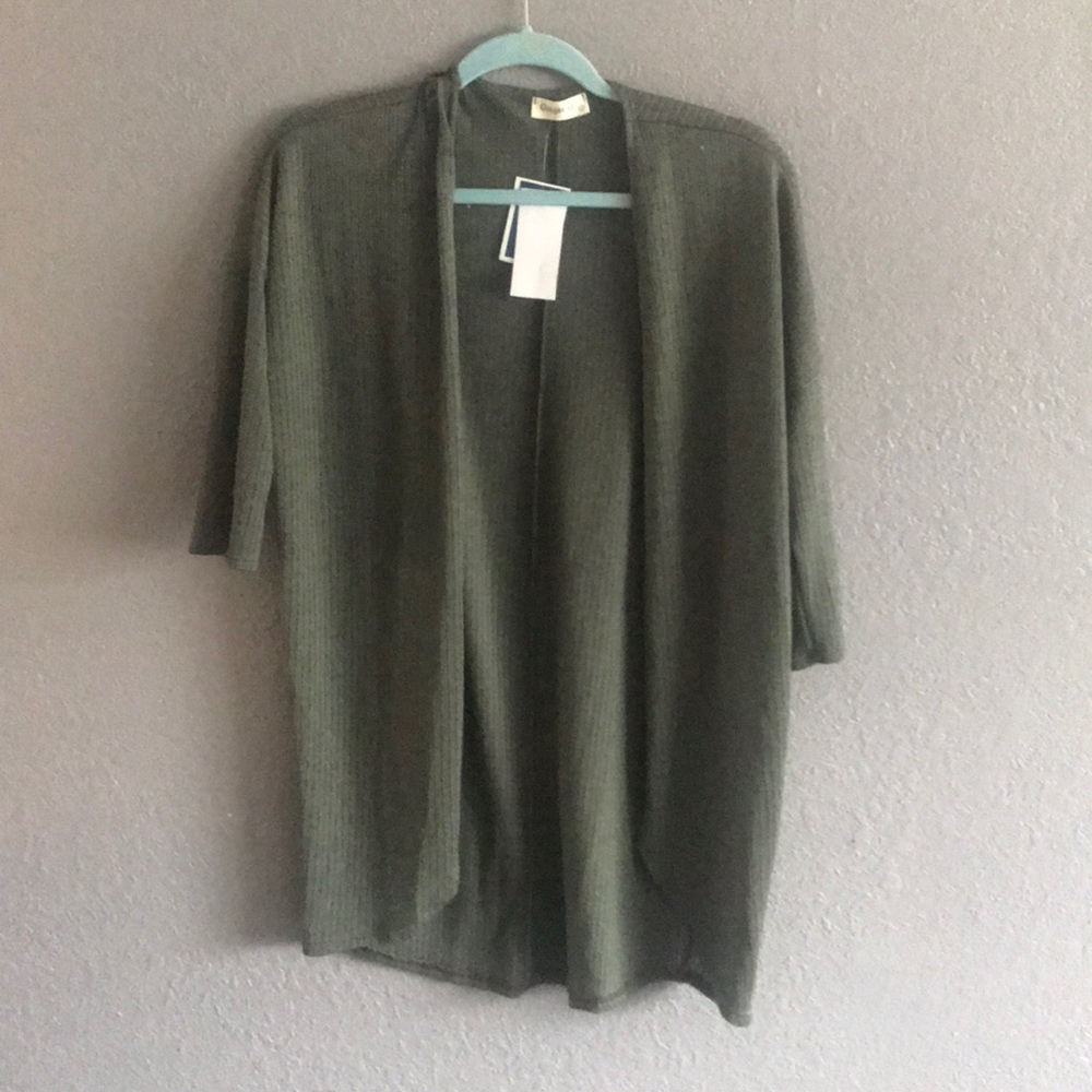 Olive green cardigan